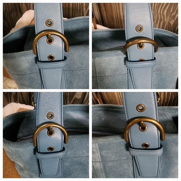 Coach Vintage Blue Suade Soho - Picture 4 of 11